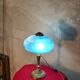 Bronze and blue opaline lamp 42x24