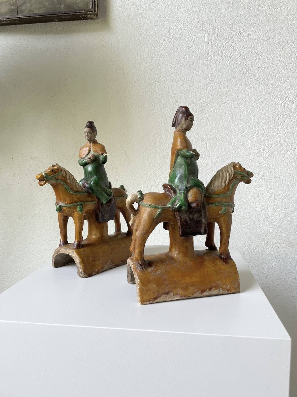 Ming period terracotta equestrian ridge tile