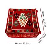 Oriental red floor couch table