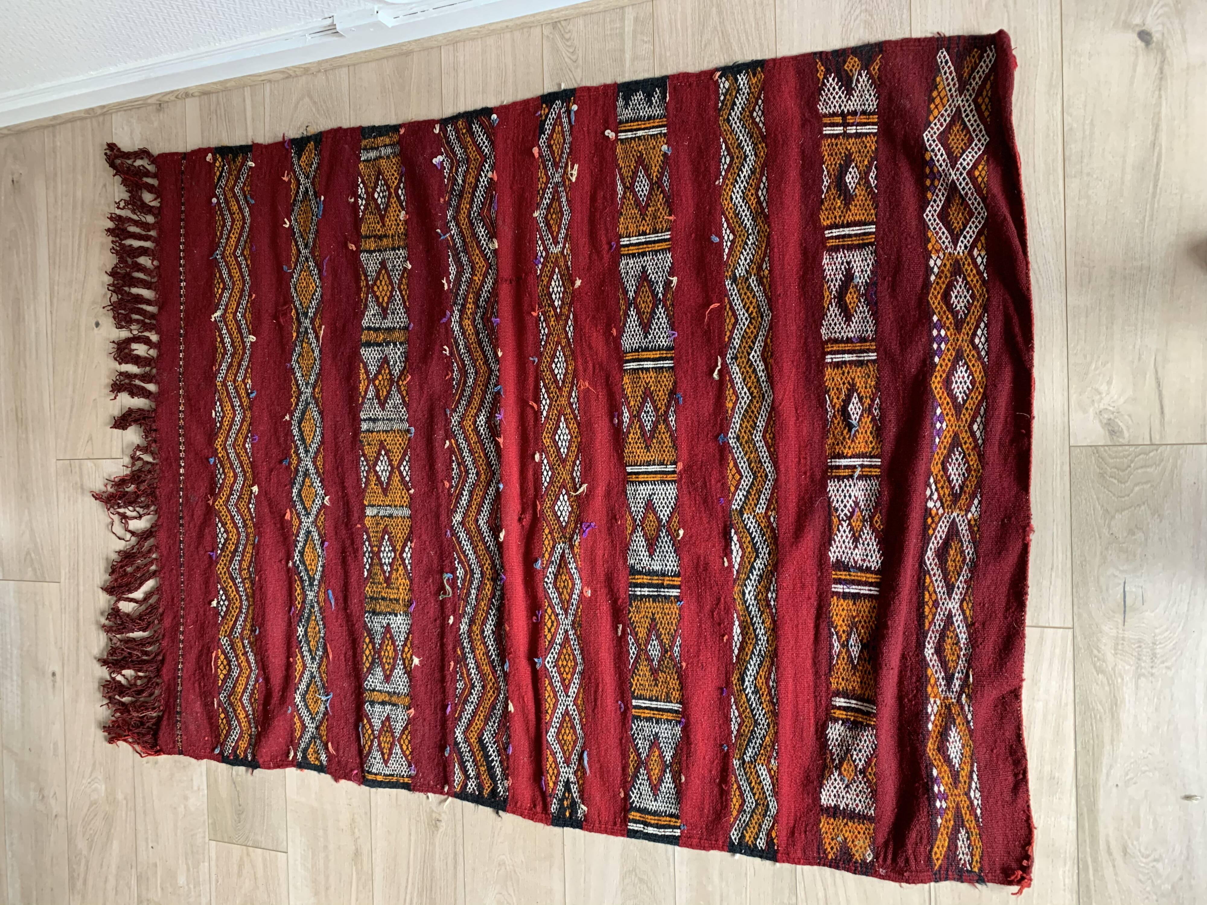 Hand-woven kilim carpet 167x122 cm