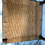 Art Deco corner chair in wood and rattan, 1930