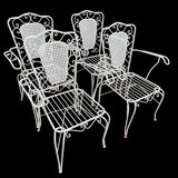 4 Provençal wrought iron armchairs from the 60s