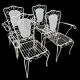 4 fauteuils Provençaux en fer forgé 60’s