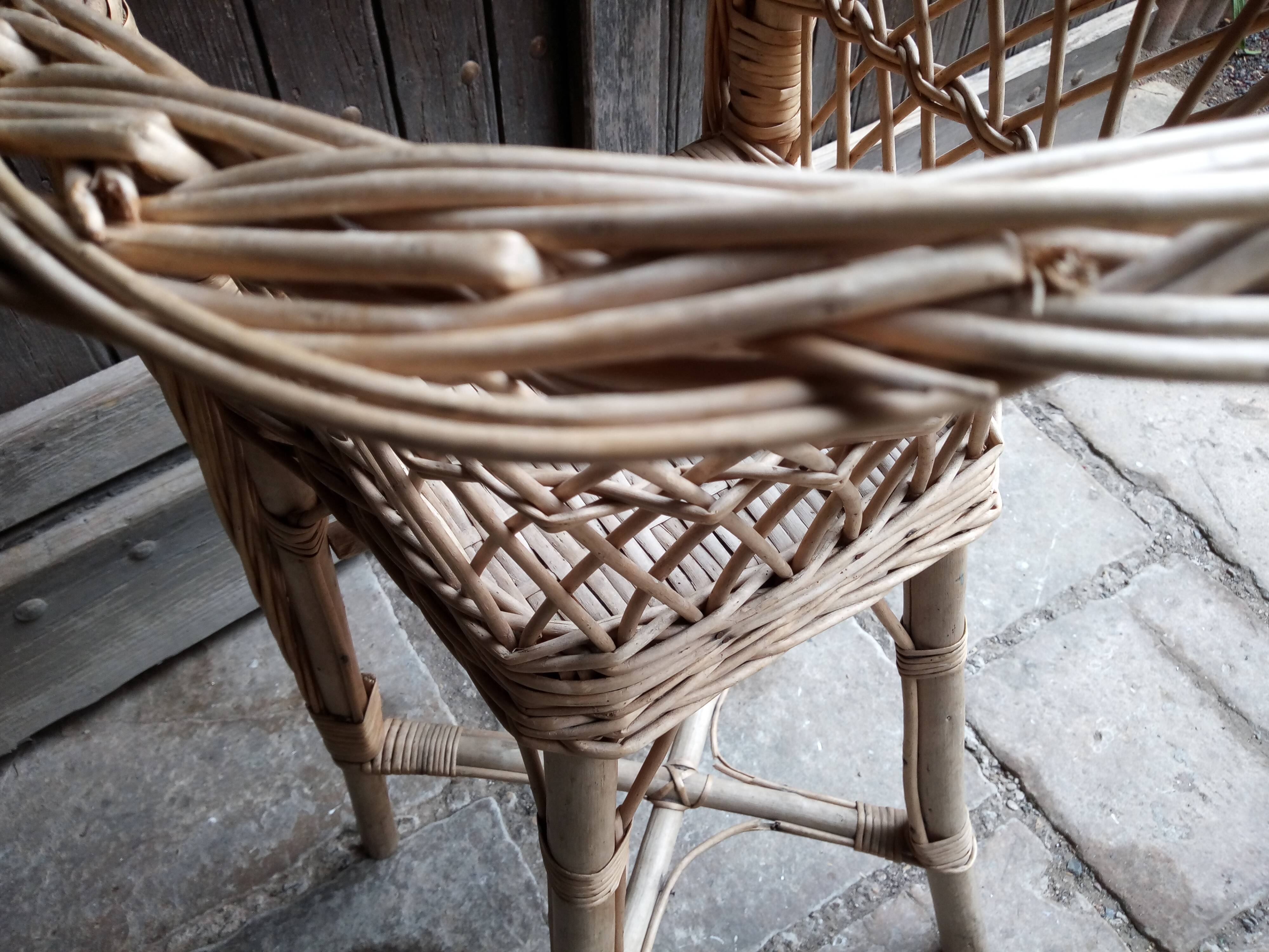 High chair child wicker