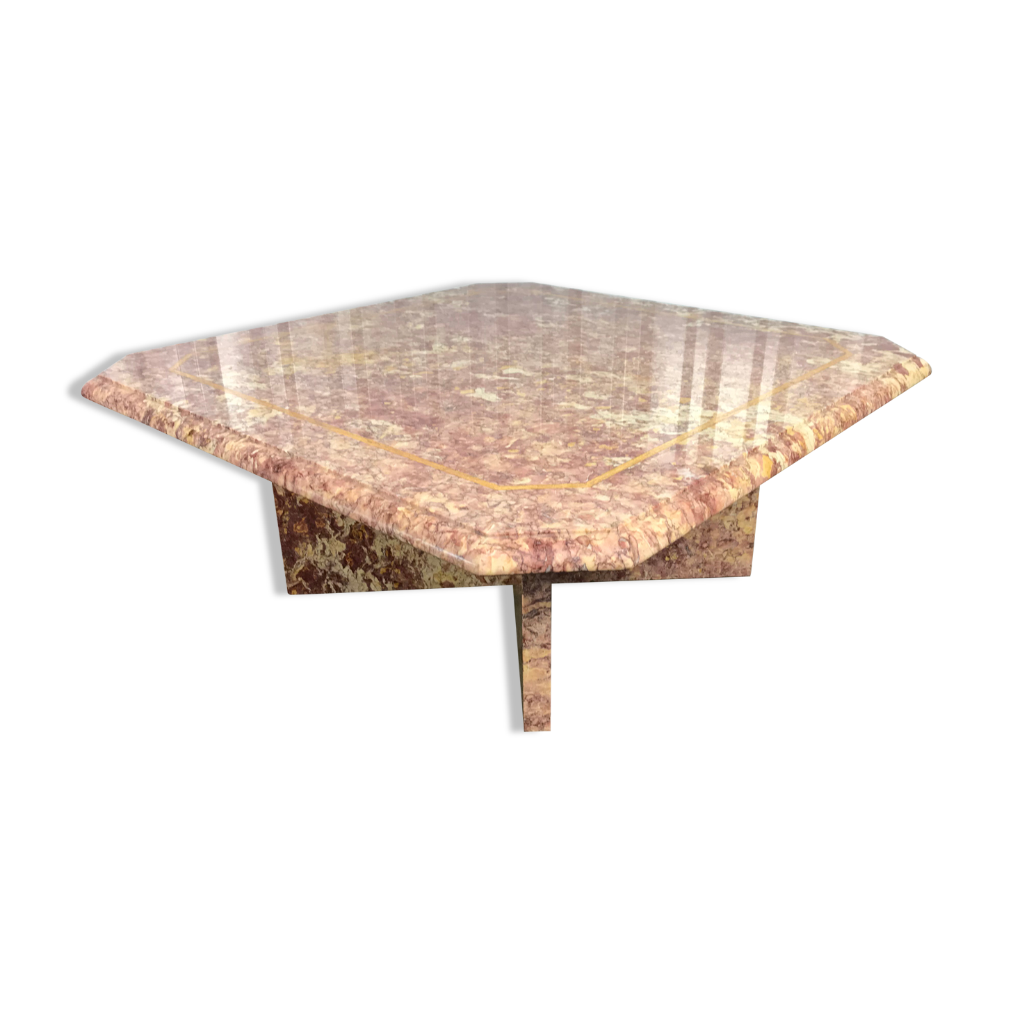 Brocatelle du Jura marble coffee table