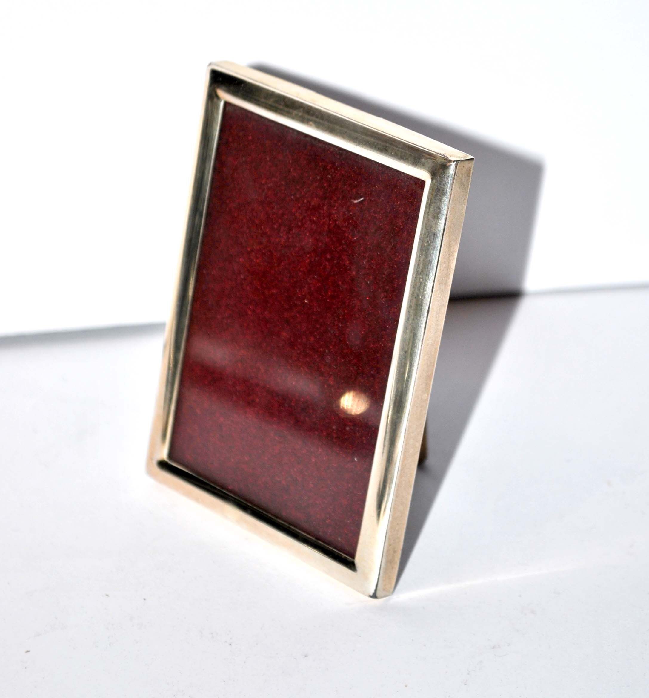 Design photo frame in sterling silver - silver frame 925 sterling hb 7.5x5.5