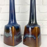 Pair of Scandinavian ceramic table lamps, Søholm Stentøj, Denmark, 1960