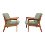 Pair de fauteuil le vert menthe l'année 1970
