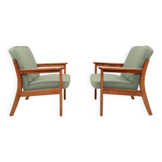 Pair de fauteuil le vert menthe l'année 1970