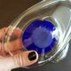 Pair of blown art glass cups by Eric Lindgren Claret