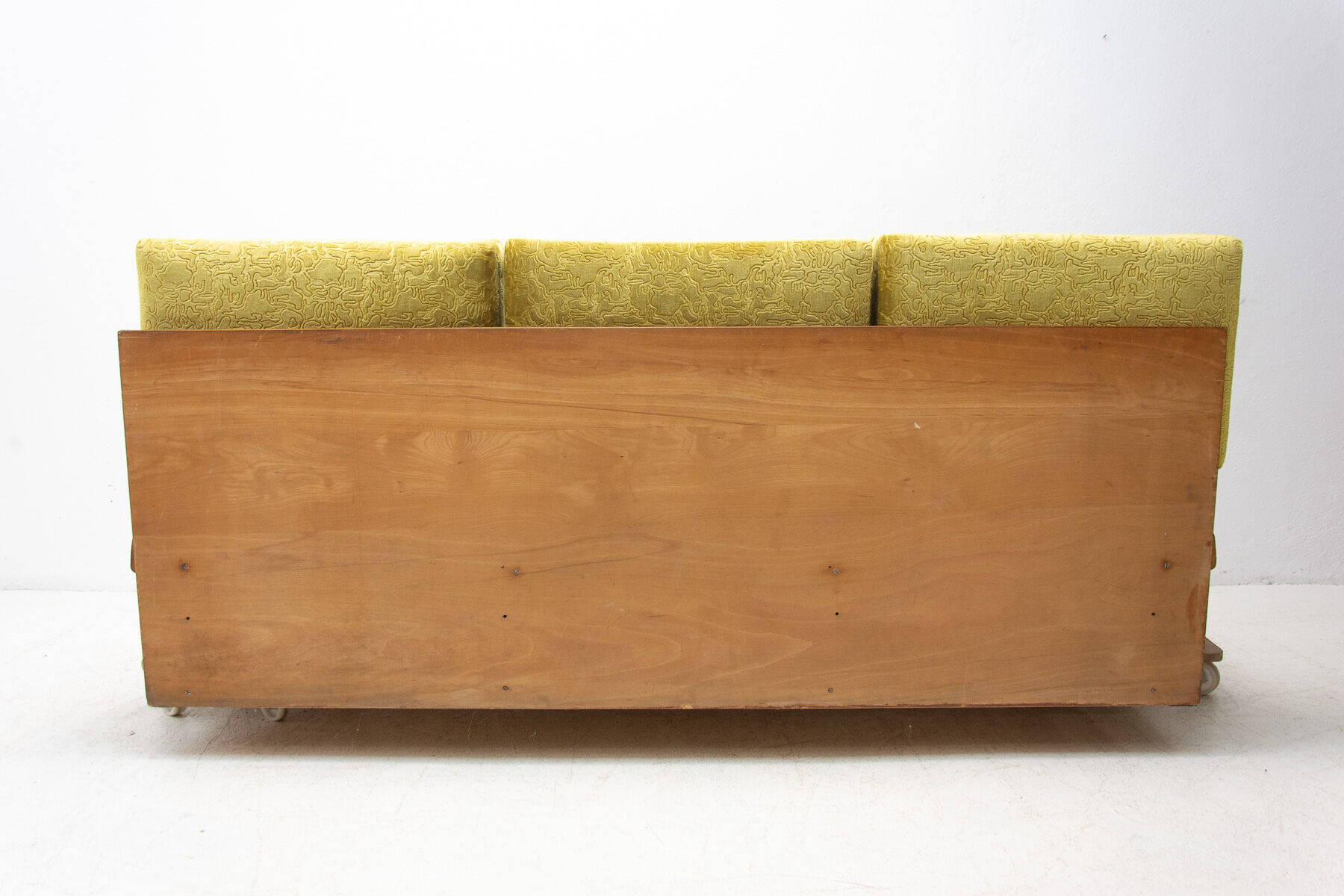 mid century sofabed in walnut by jindrich halabala for up zavody, 1950´s