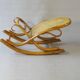 Footrest known as "Flaneuse" by Thonet, 1910 - Blond bentwood