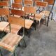 Lot ancienne chaises d'école vintage