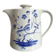 Porcelain teapot with hand-painted bird decoration