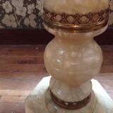 Alabaster pedestal table