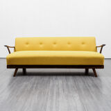 50s convertible sofa, refurbished, yellow