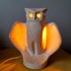 Owl lamp in ceramic 1970