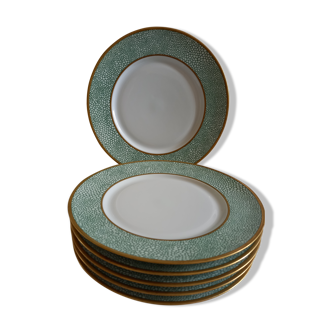 Puiforcat service part in limoges porcelain, galuchat model, by manuel canovas