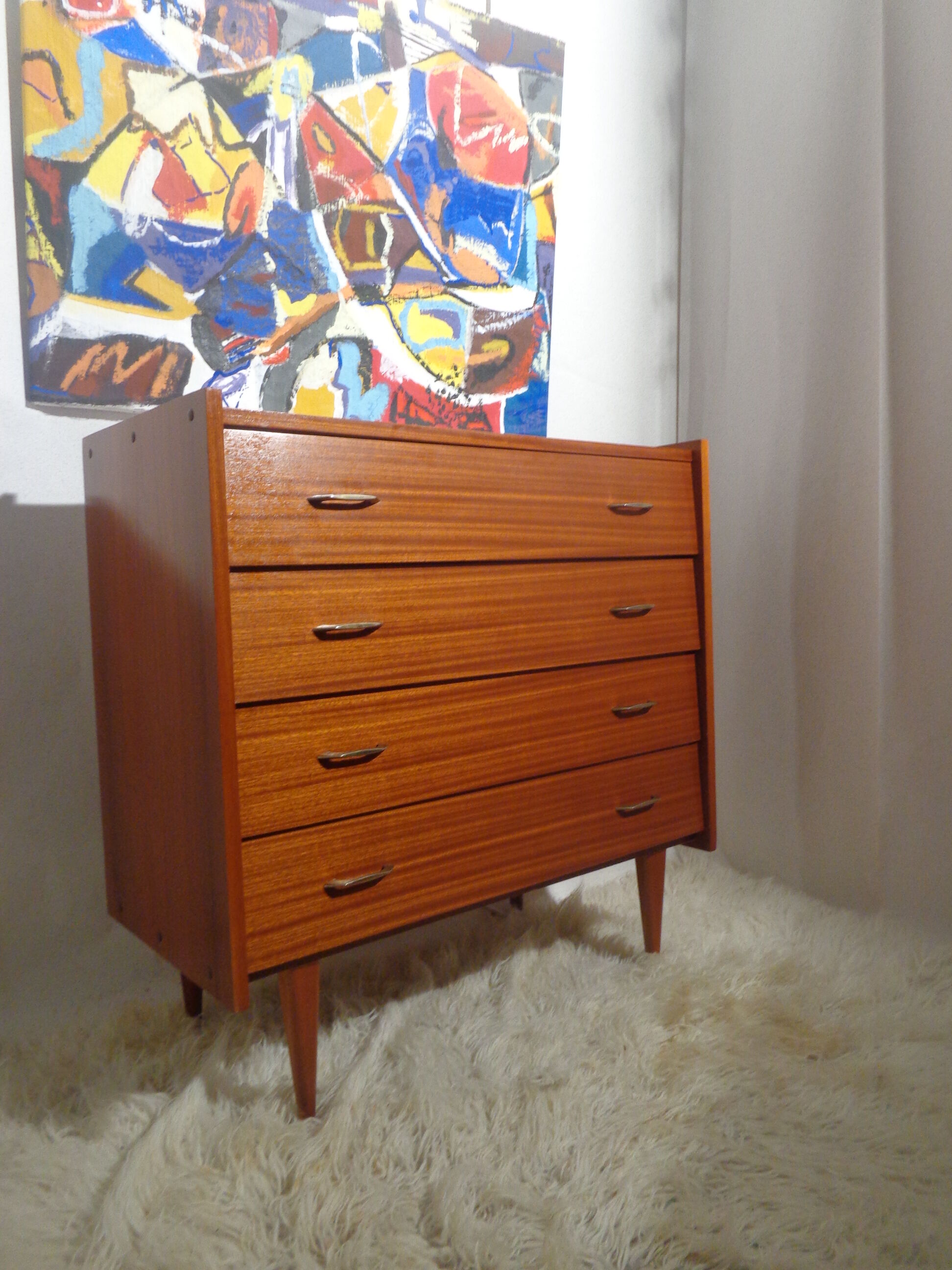 Vintage dresser of the 60s teak stamped