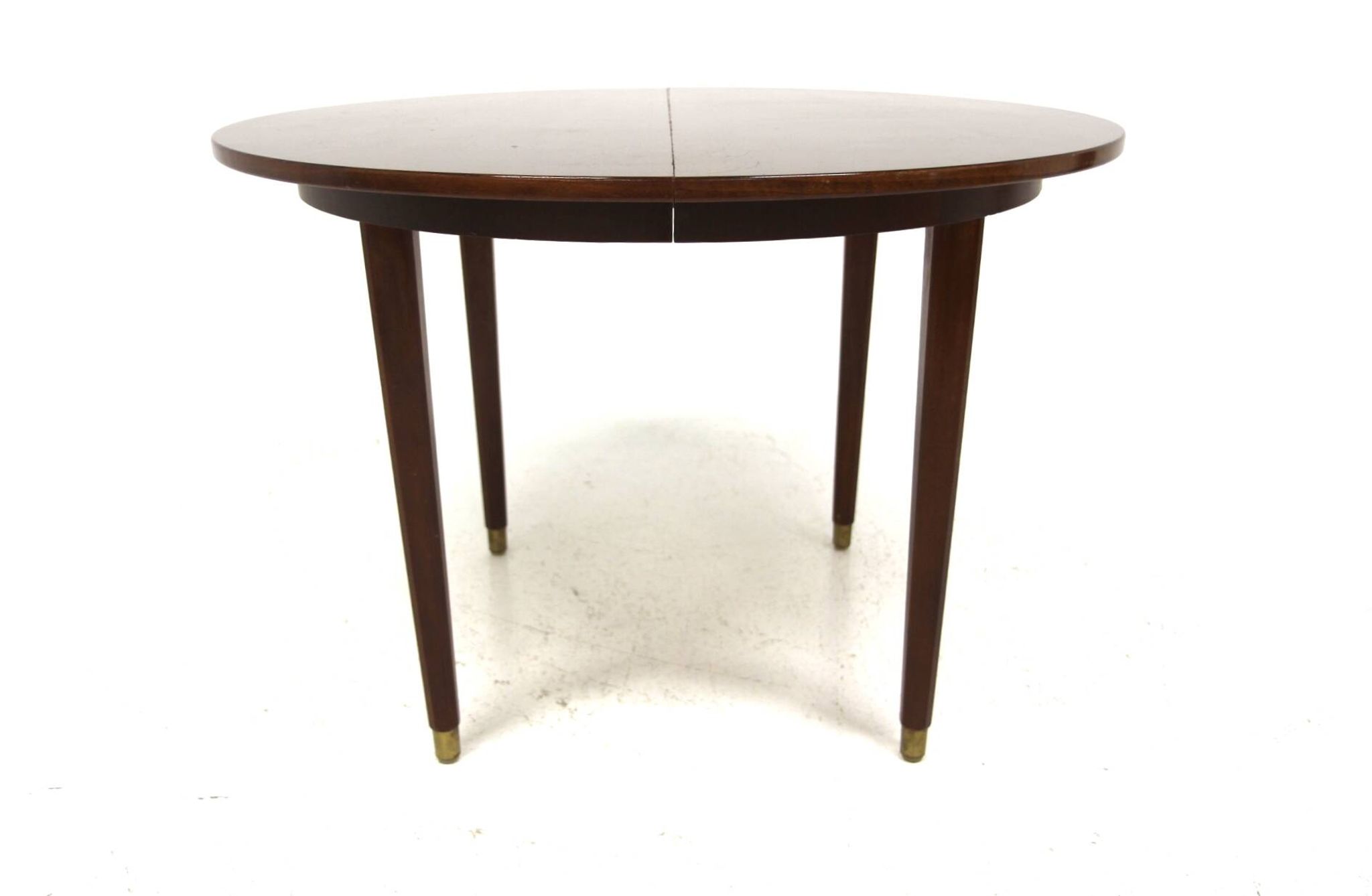 Table de salle à manger scandinave extensible en acajou, Suède 1960