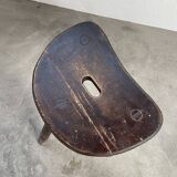 Brutalist oak shepherd tripod stool