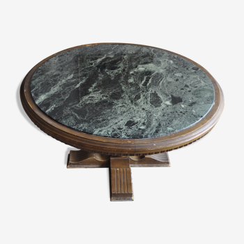 Table ronde avec plateau en marbre