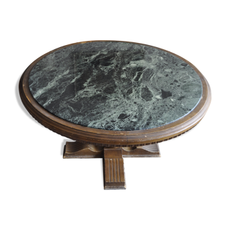 Table ronde avec plateau en marbre