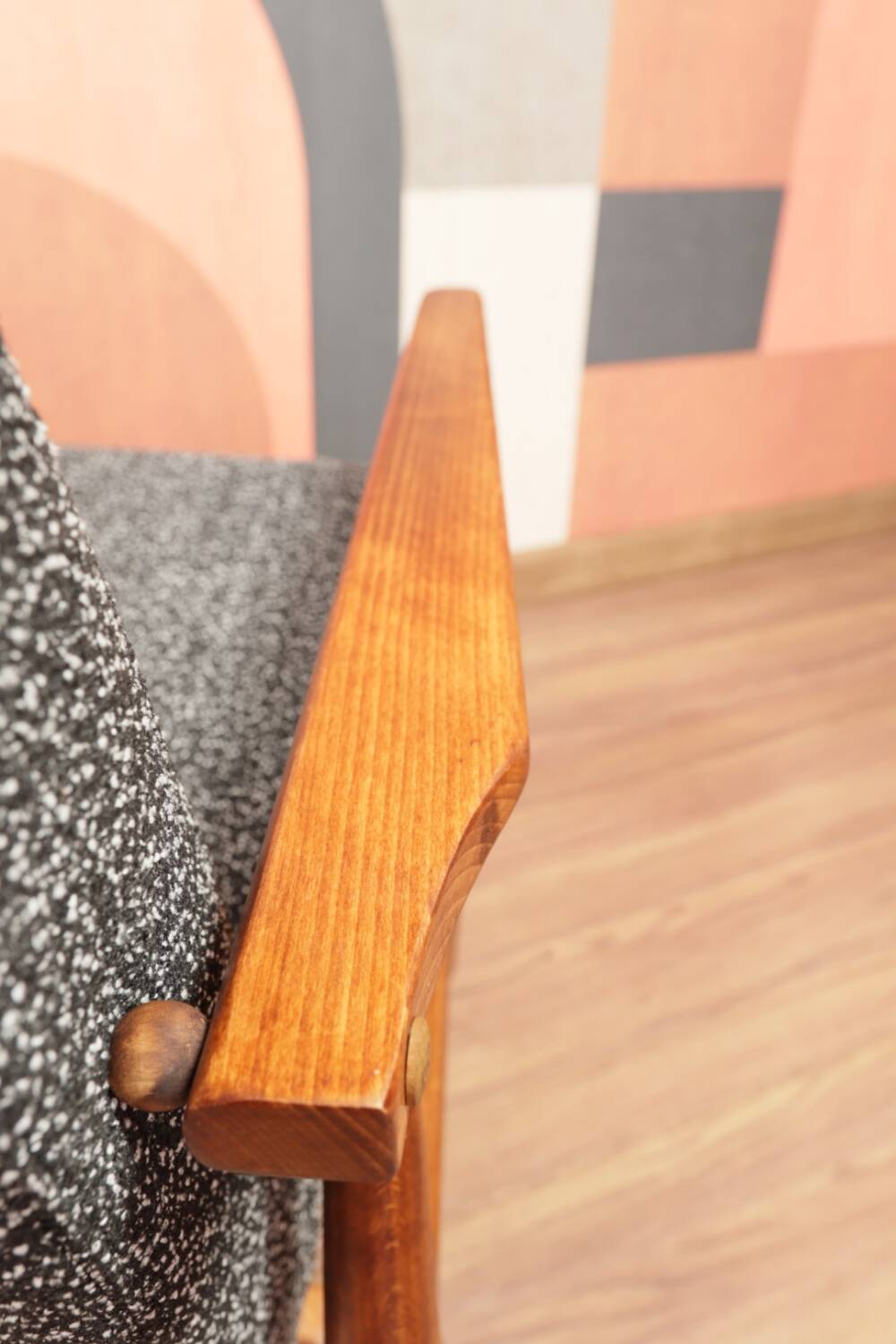 Black and white Scandinavian design armchair Granola by H. Lis