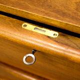 Midcentury Walnut Sideboard with sliding doors and drawers, 1950s