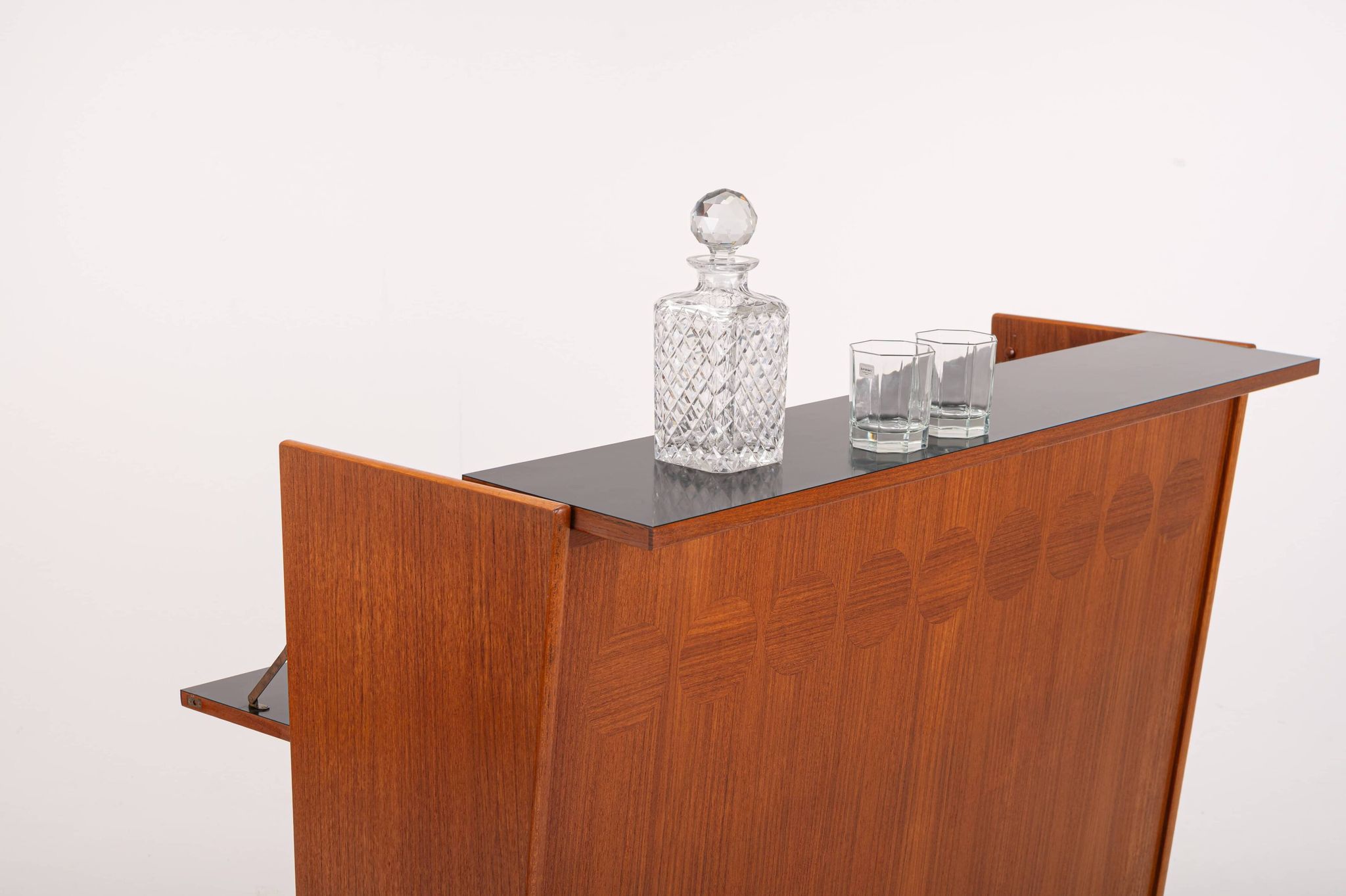 SK661 Cocktail Cabinet and Bar Stools by Johannes Andersen for Skaaning & Son 1960s