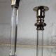 80s silver metal acrylic candle holders