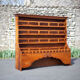 Vintage wood cabinet, high shelf, kitchen storage, countryside