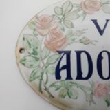Enamelled and domed plaque Villa Adolphine