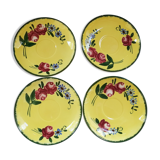Saucers Sarreguemines France yellow