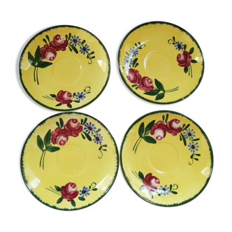 Saucers Sarreguemines France yellow