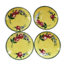 Saucers Sarreguemines France yellow