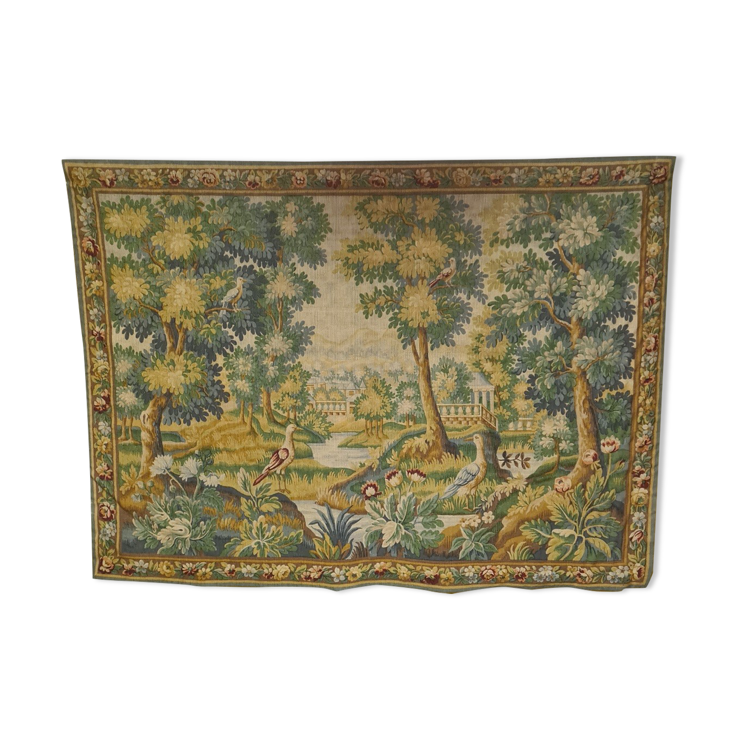 Vintage French Aubusson Tapestry from Robert Four dated 1977