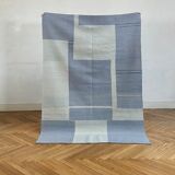 Modern blue kilim carpet