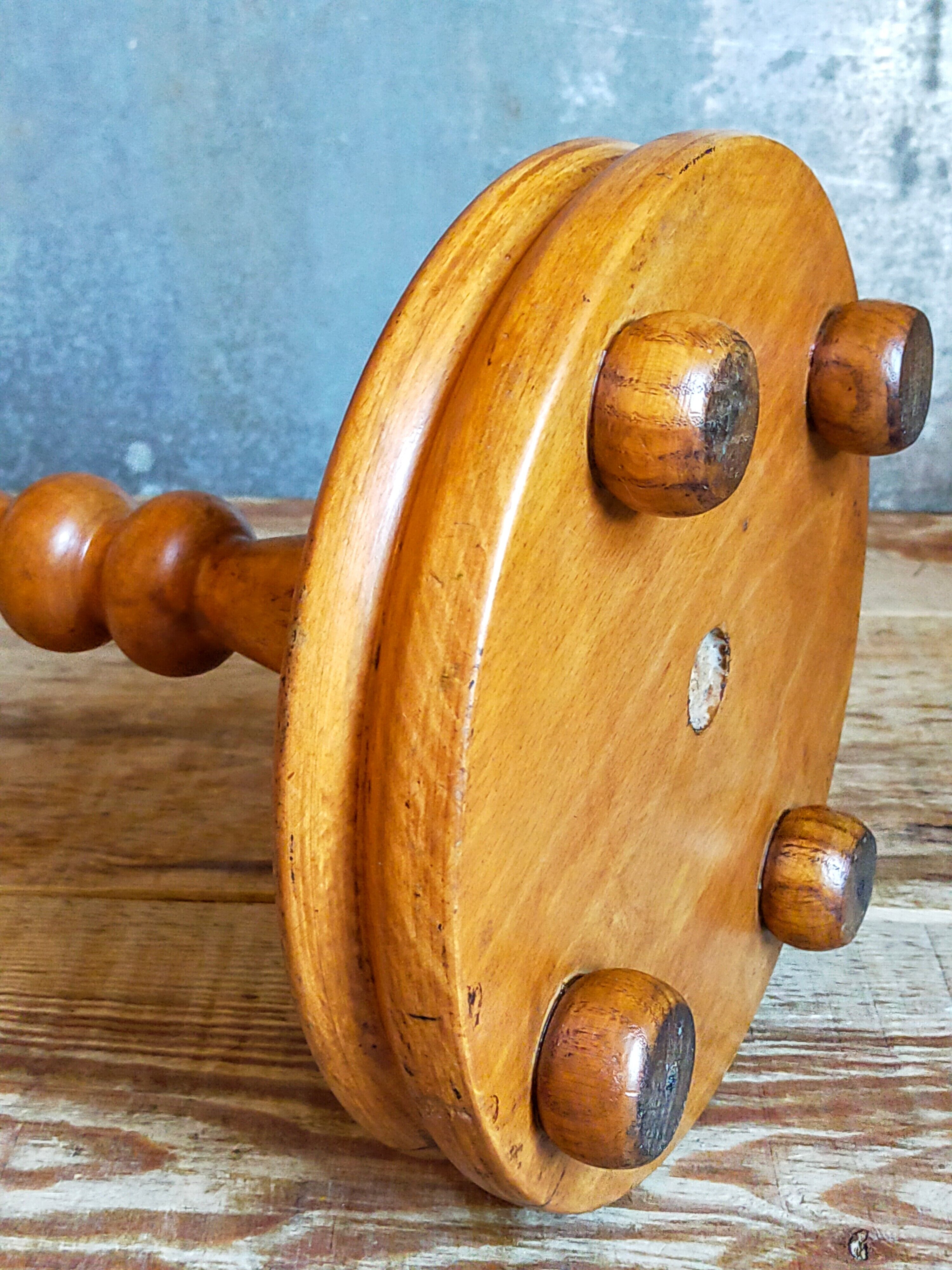 Plant harness in solid wood turned vintage