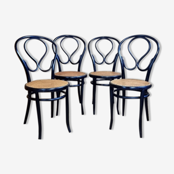 Lot 5 chaises Kohn oméga bistrot viennois finn XIXe