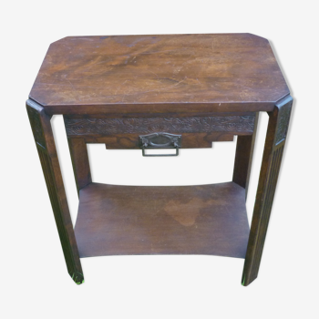 Table de chevet style art deco en bois