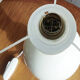 White turned wooden lamp from the 1970s