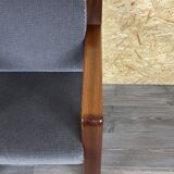 60s 70s Teak Easy Chair Lounge Chairs Danish Modern Design, Set of 2