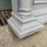 Grey patinated beveled mirror
