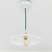 Vintage white opaline pendant lamp