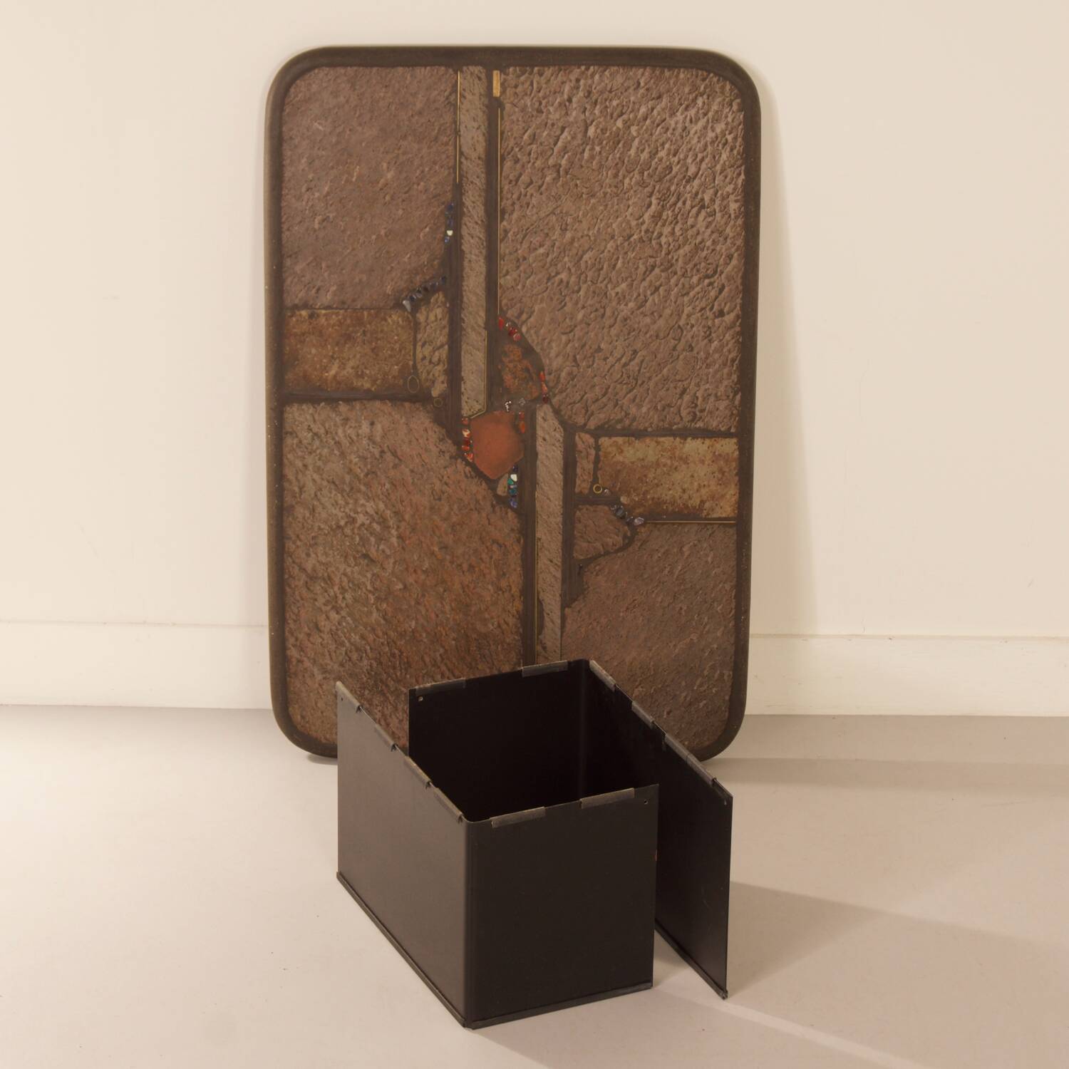Brutalist Coffee Table by Paul Kingma with a Chamsa (protective hand), 1980s
