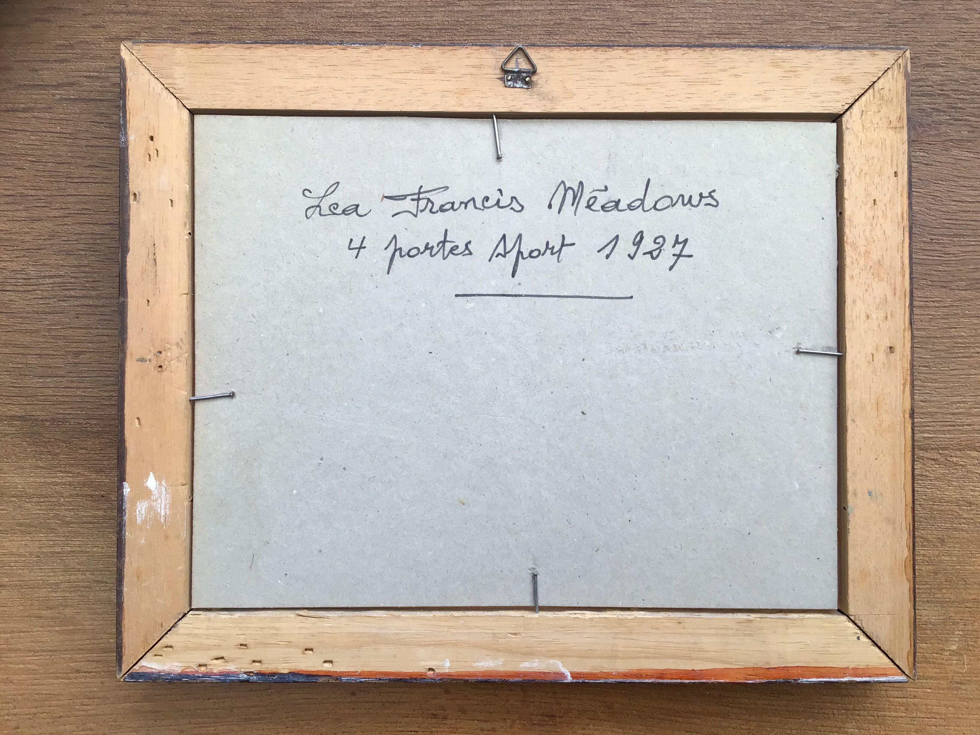 Pair vintage paintings representing 2 old tacots