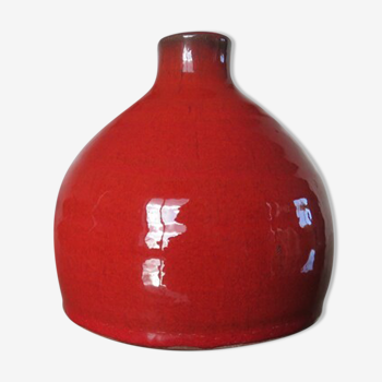 Vase en céramique rouge années 50 60