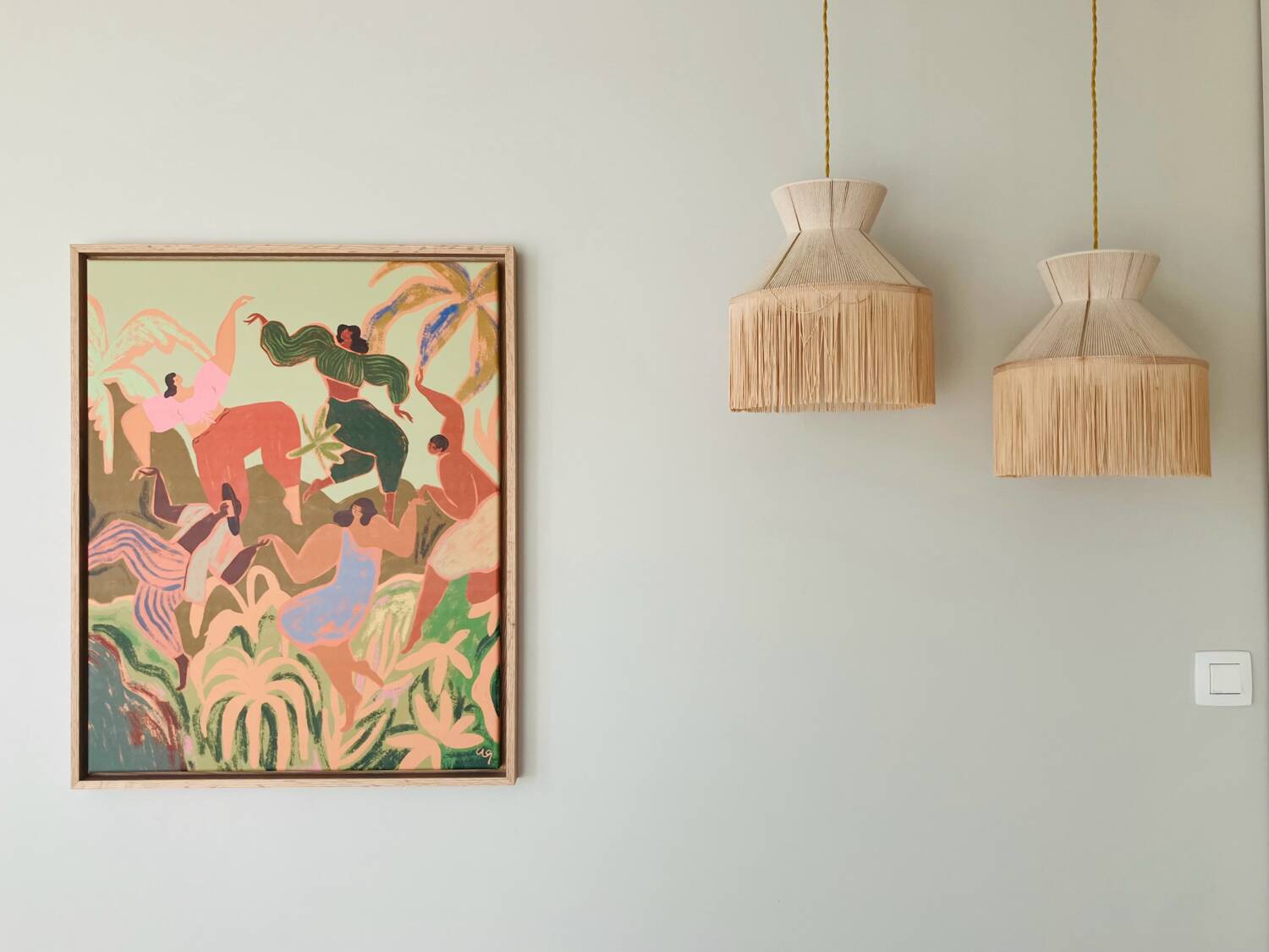 Arty Guava Spring Frolic Framed Canvas