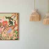 Arty Guava Spring Frolic Framed Canvas